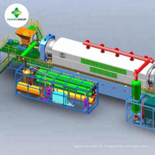 Tipo contínuo máquina da máquina da pirólise do pneumático do desperdício